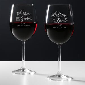 Personalized Stepmother of the Bride or Stepmother of the Groom Wine Glass by Lifetime Creations: Bonus Mom Stepmom Wedding Gift MADE IN USA image 5