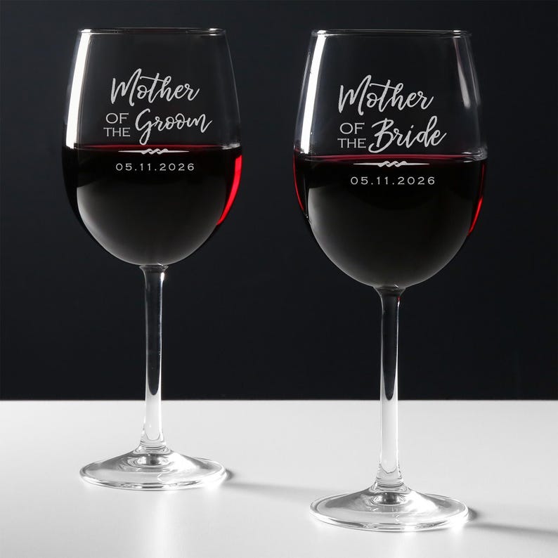 Personalized Stepmother of the Bride or Stepmother of the Groom Wine Glass by Lifetime Creations: Bonus Mom Stepmom Wedding Gift MADE IN USA image 5