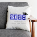 Custom Graduation Pillow by Lifetime Creations: 16", Personalized Grad Party Gift for High School, College, Keepsake Home Decor for Her