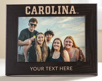 Personalized UNC Tar Heels Black 5x7 Picture Frame by Lifetime Creations: Horizontal Photo Frame, Officially Licensed UNC Gift