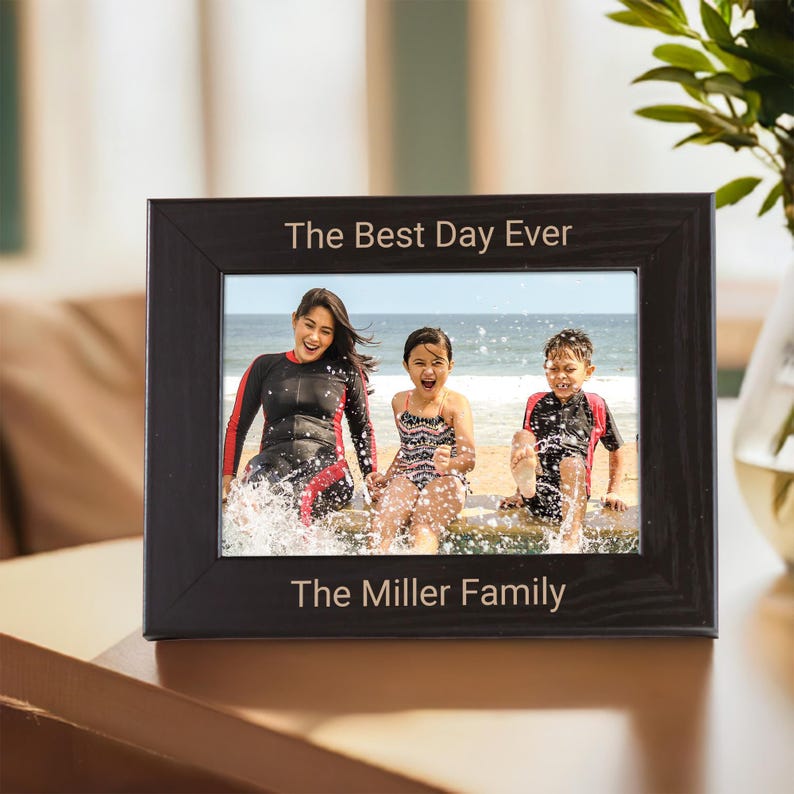Personalized Picture Frame With Custom Text & Font (black) by Lifetime ...