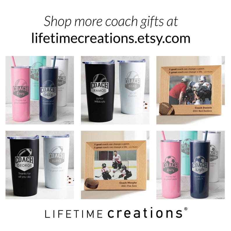 Personalized Lacrosse Coach Picture Frame by Lifetime Creations: Lacrosse Coach Gifts, High School Lacrosse Thank You Gift, ENGRAVED IN USA image 11