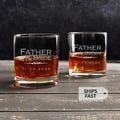 Engraved Personalized Father of the Bride or Father of the Groom Whiskey Glass: Wedding Gift, Rocks Glass, SHIPS FAST by Lifetime Creations