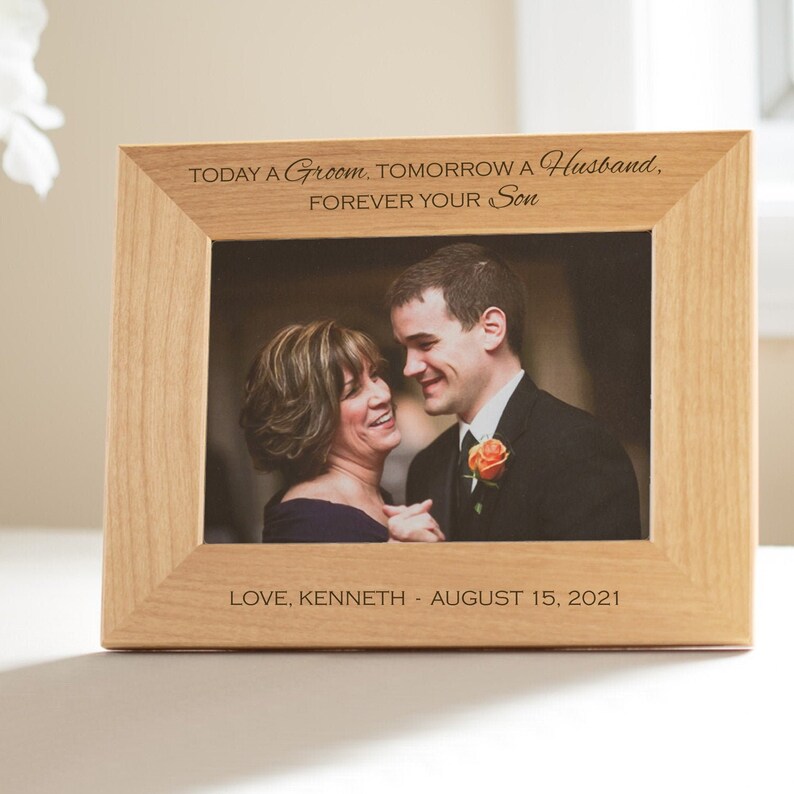 Personalized Mother of the Groom Picture Frame by Lifetime Creations: Engraved Mother of the Groom Frame Mother of the Groom Gift SHIPS FAST 