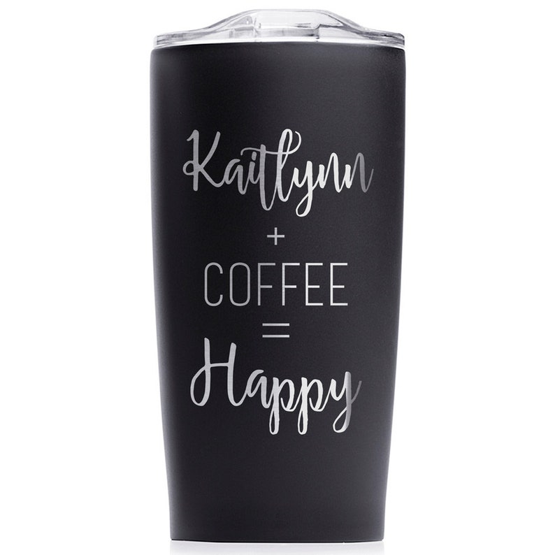 Custom Engraved Stainless Steel Coffee Tumbler by Lifetime Creations: Personalized Coffee Mug, Personalized Coffee Travel Mug SHIPS FAST image 7