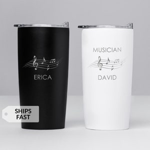 Engraved Personalized Musician Tumbler by Lifetime Creations