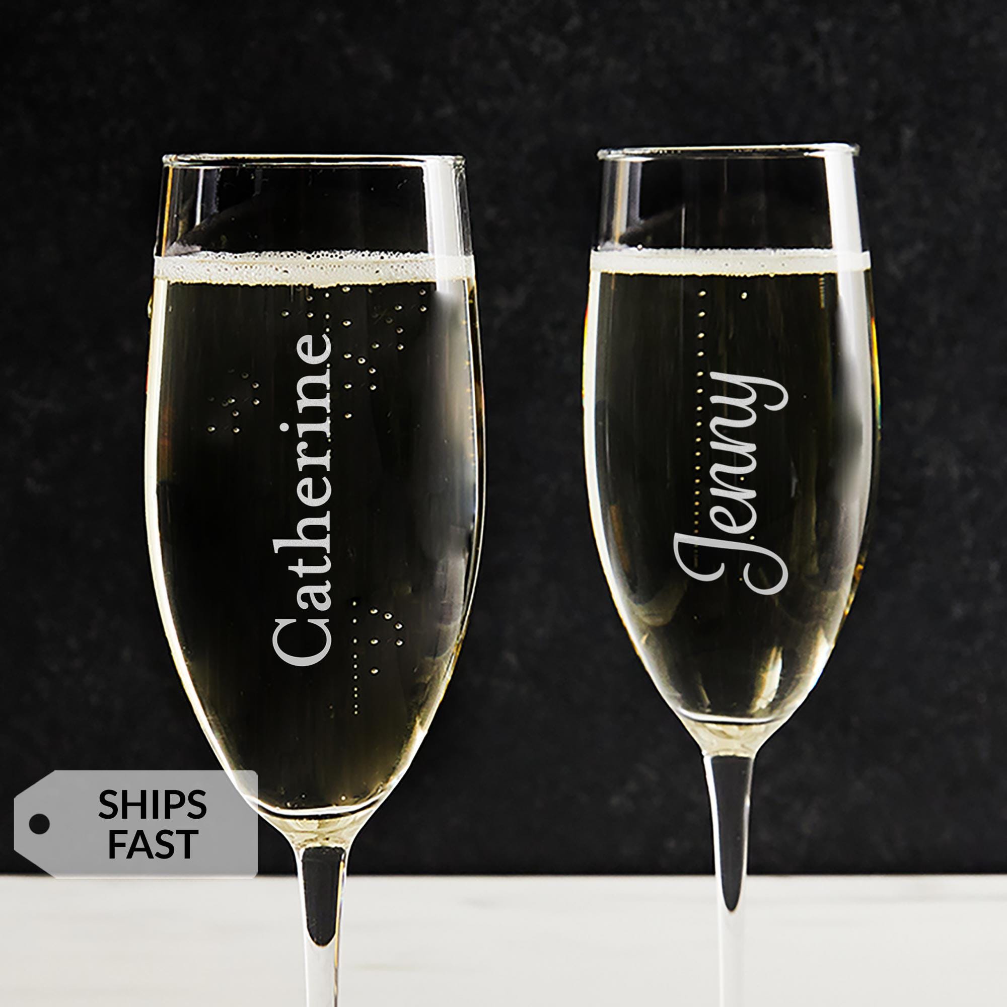 Personalized Champagne Flute