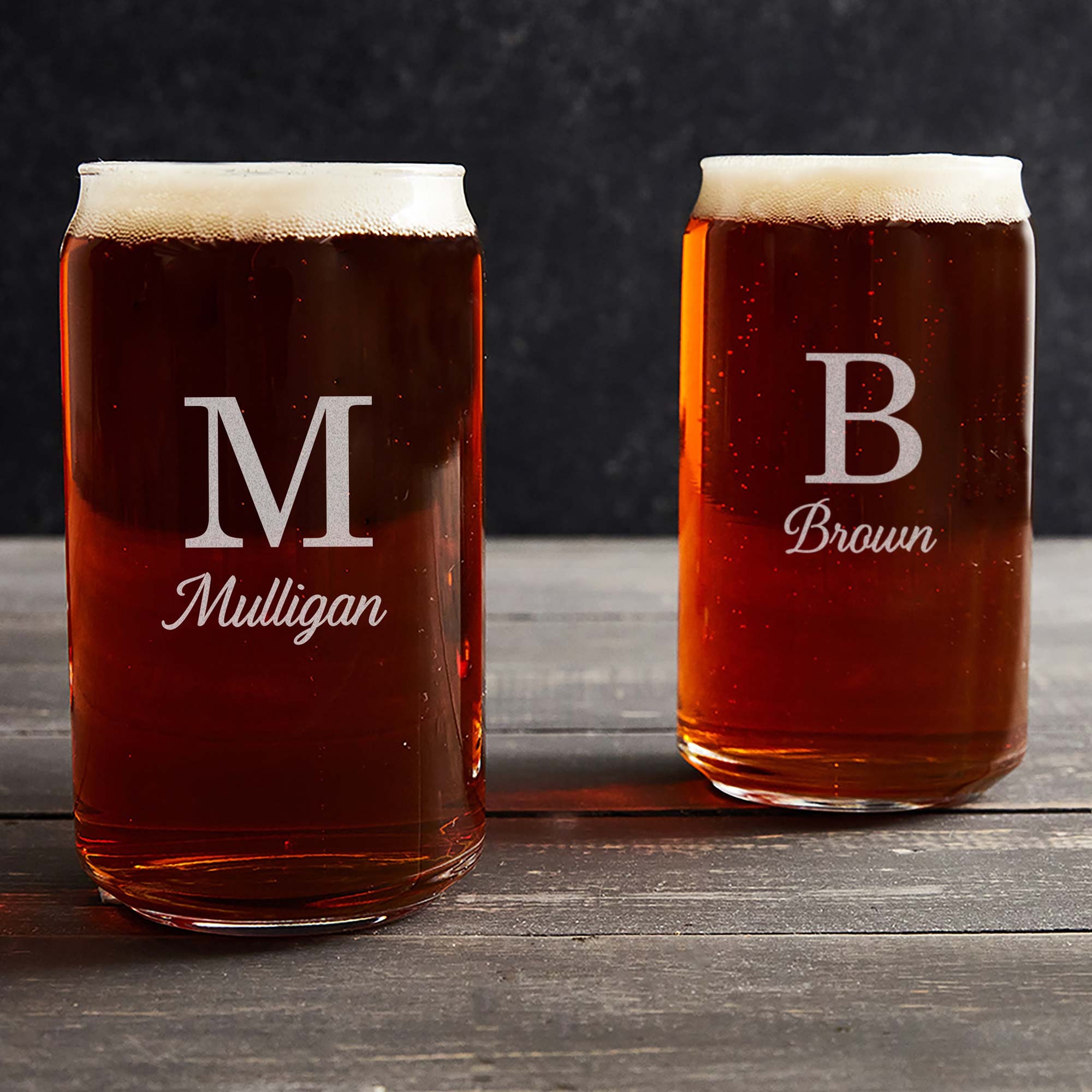 Your Name Custom Glass Beer Can Glass Cup Vertical –