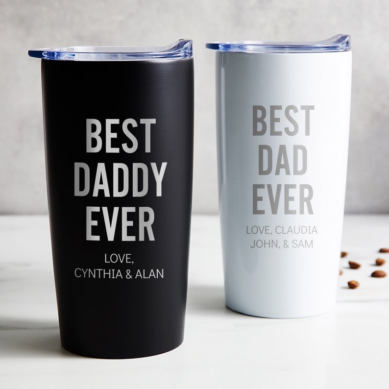 Engraved Personalized Best Dad Ever Tumbler by Lifetime Creations: 20 oz Coffee Travel Mug, Gift for Dad, Father's Day Gift, SHIPS FAST image 6
