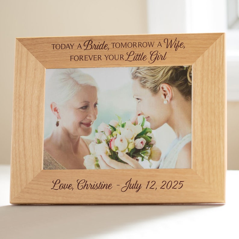 Custom Engraved Mother of the Bride Picture Frame by Lifetime Creations