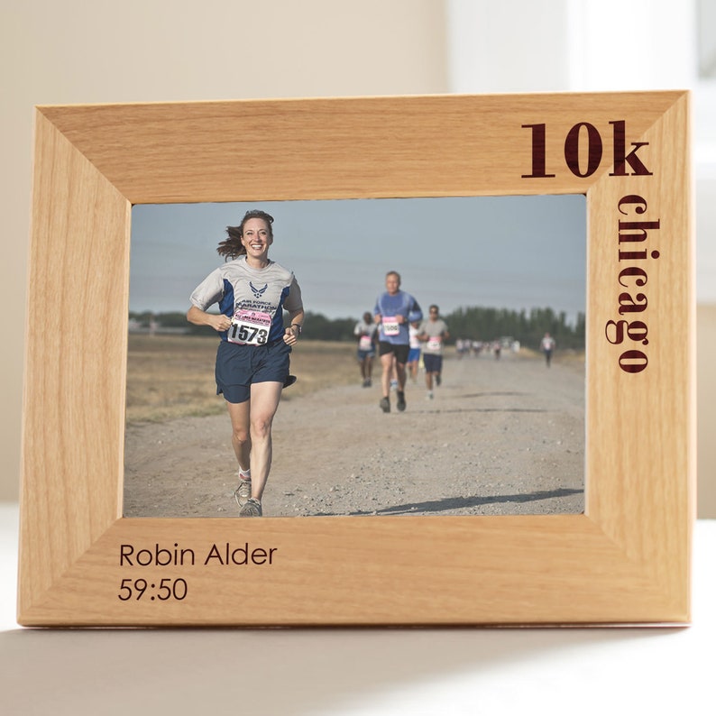 Personalized Marathon Picture Frame by Lifetime Creations: Gift for Runner, Marathoner, Running Gift 26.2 Half Marathon, 10K, 5K, SHIPS FAST 10K