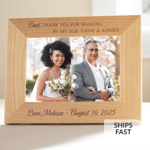 Personalized Father of the Bride Picture Frame by Lifetime Creations: Father of the Bride Gifts, Parents Wedding Gift ENGRAVED IN USA