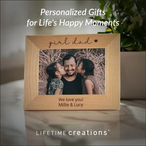 Personalized Girl Dad Picture Frame by Lifetime Creations: Fathers Day Gifts for Girl Dads, Girl Dad Gifts, Father's Day Gifts image 8