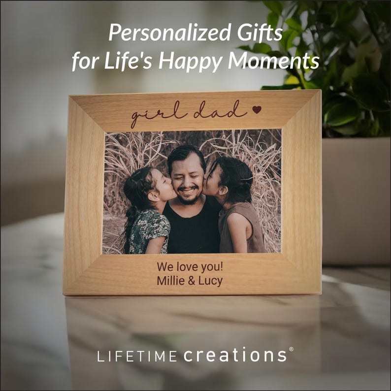 Personalized Girl Dad Picture Frame by Lifetime Creations: Fathers Day Gifts for Girl Dads, Girl Dad Gifts, Father's Day Gifts image 8