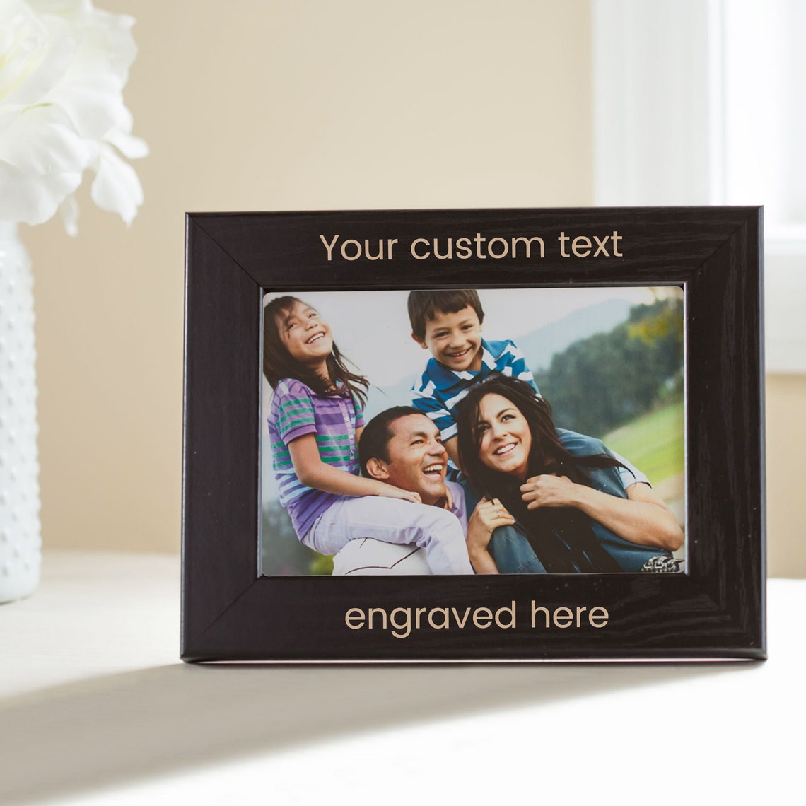 Create Your Own Personalized Picture Frame Black Engraved Etsy