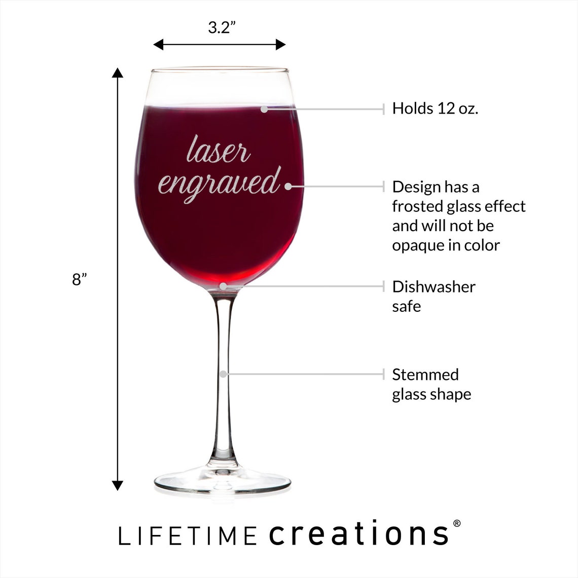 Bulk Custom Engraved Wine Glasses With Logo by Lifetime Etsy