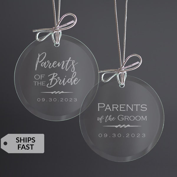 Personalized Wedding Ornament for Parents by Lifetime Creations: Wedding Gift Parents of the Bride and Groom Thank You Christmas SHIPS FAST