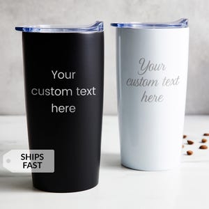 Engraved Personalized Tumbler by Lifetime Creations: 20 oz Stainless Steel Custom Tumbler, Personalized Coffee Travel Mug, Insulated