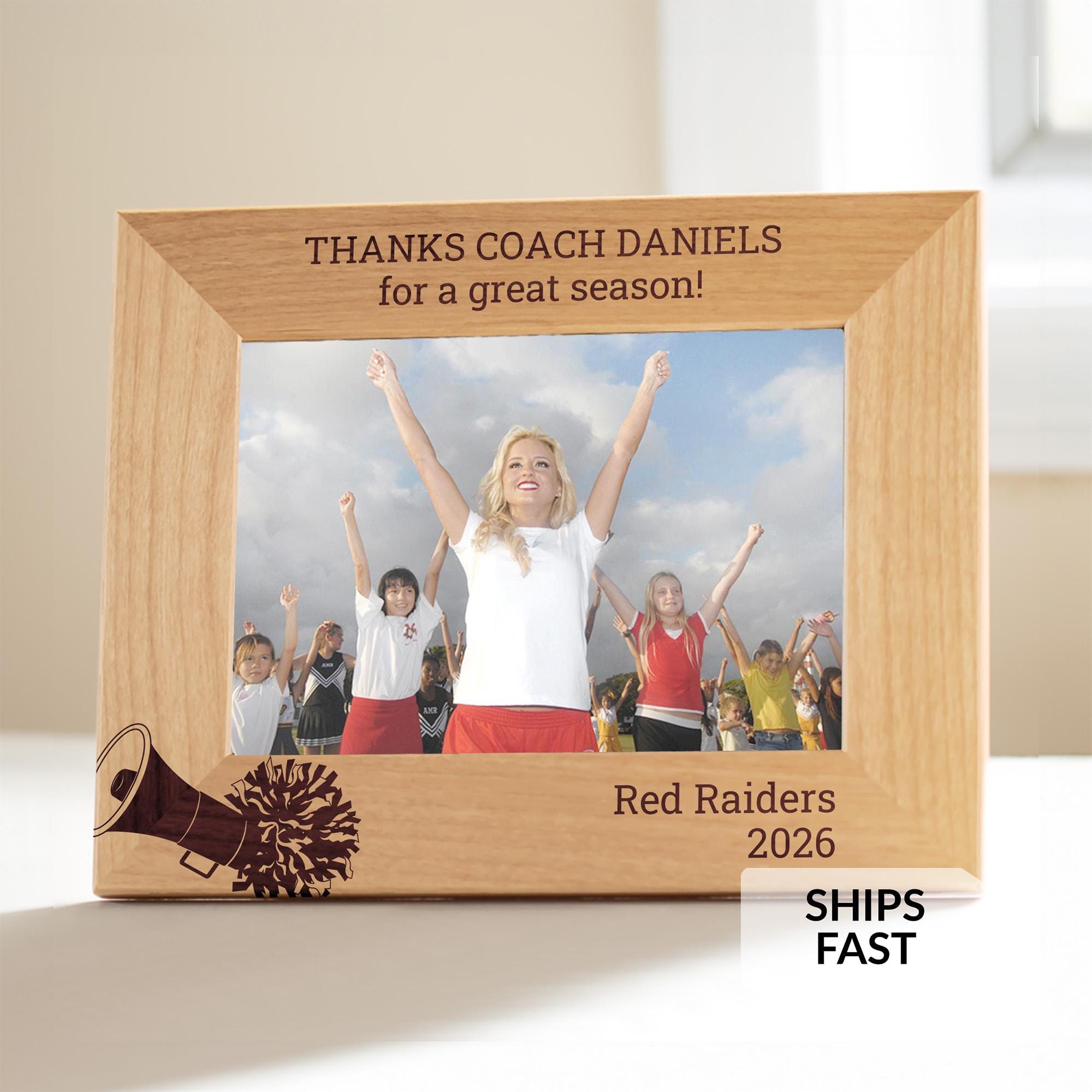 Cheer Photo Frame Personalized Cheerleading Coach Picture Frame by Lifetime Creations ...