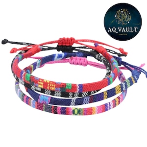 Woven Fabric Anklet Adjustable Rope Braid Knot Boho Beach Foot Jewelry