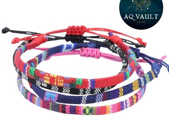Bracelet de cheville en tissu tissé réglable corde tressée noeud bohème bijoux de pied de plage