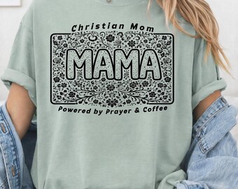 Funny Christian Mama Shirt, Mama But These Kids Are Testing Me Tee, Floral Mom Humor Shirt, Faith Mom Gift, Motherhood Tee