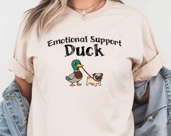 Funny Pug Shirt, Duck Walking Pug Tee, Cute Pug Lover Gift, Funny Pug Mom Shirt, Pug Dad Tee, Funny Dog Lover Shirt, Cute Animal Graphic Tee