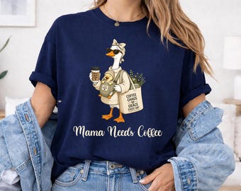 Mama Needs Coffee Shirt, Tired Mom Life Tee, Funny Coffee Mom Shirt, Cute New Mom Gift, Aesthetic Mom Outfit