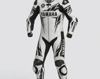 Yamaha Motorbike Leather Suit Men: Motorcycle Biker Racing Custom Men's Suit
