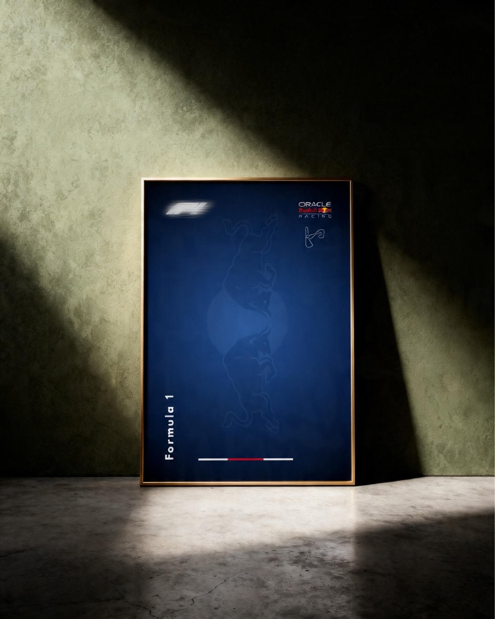 Oracle Red Bull Racing F1 Poster, Max Verstappen Art, Formula 1 Wall ...