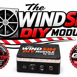 GSC Wind Sim DIY-modul för Sim Racing kompatibel med SimHub