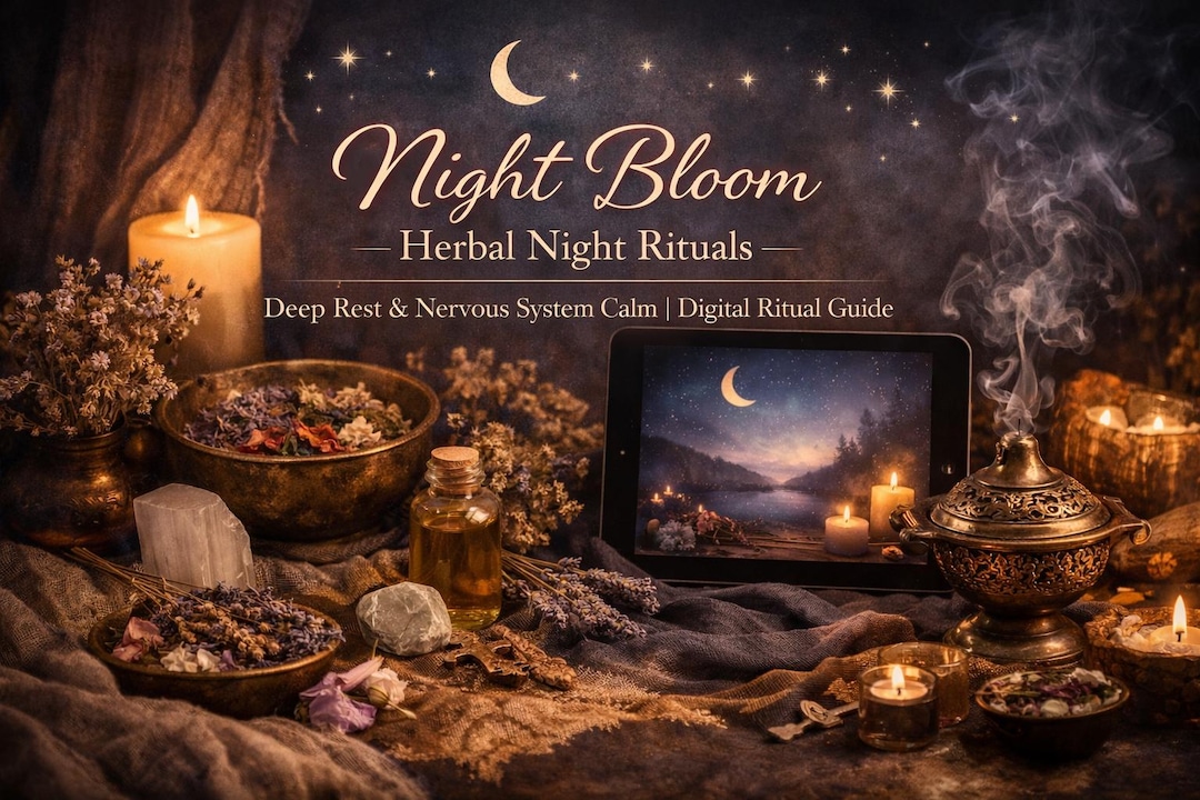 Night Calm Ritual Night Bloom Herbal Printable Rituals | Deep Rest - Etsy