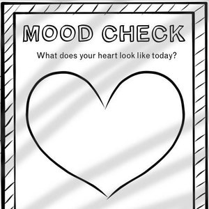 Mood Check in - Guidance Coloring Page - Self Care kids - Mental Health coloring page - Printable PDF Download - Social Emotional Learning