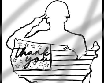 Military Thank You Etsy