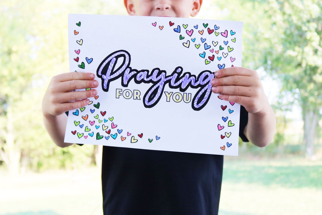 Praying for You PACK OF 3 Card Coloring Pages - Printable PDF - Instant ...