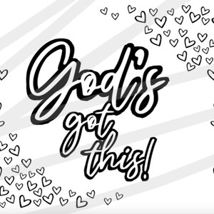 Dieu a cette carte à colorier - PDF imprimable - Téléchargement immédiat - Coloriage de prière d'encouragement chrétien - Cadeau enfant aimé