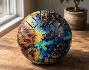 Stalen tongtrommel 8 tonen C majeur | Meditatietrommel in handvorm met draagtas | Yoga klankhealingsinstrument | Uniek spiritueel cadeau