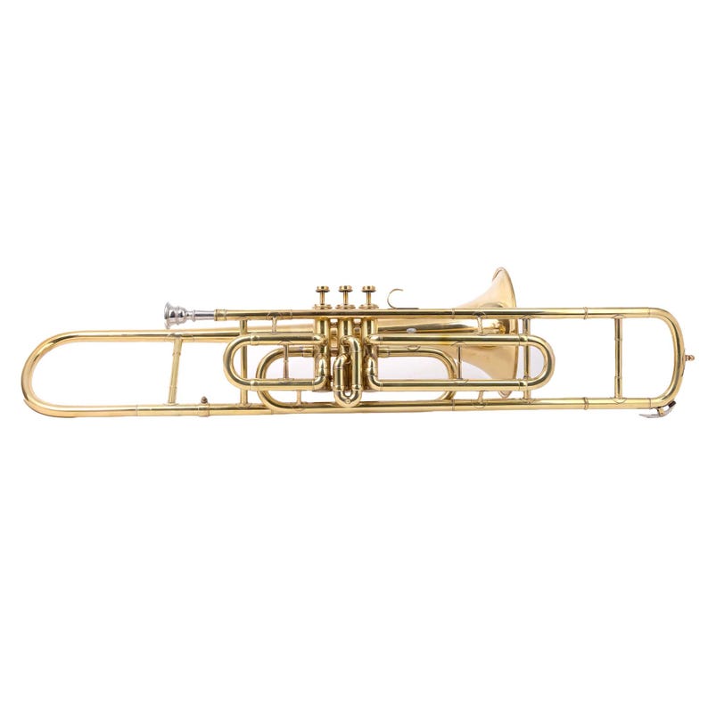 Trombone in Sib a 3 valvole in ottone – Finitura dorata / Adatto ai principianti immagine 8