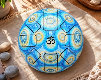 Stalen tongtrommel 8 tonen C majeur | Meditatietrommel in handvorm met draagtas en hamers | Stalen percussie-instrument voor yogahealing
