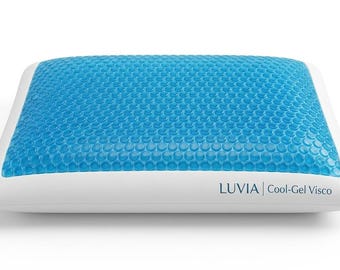 Almohada antiedad de gel viscoelástico refrescante / Espuma viscoelástica antiarrugas para una piel suave / Almohada ortopédica refrescante para el cuello / Luviadream Luxury