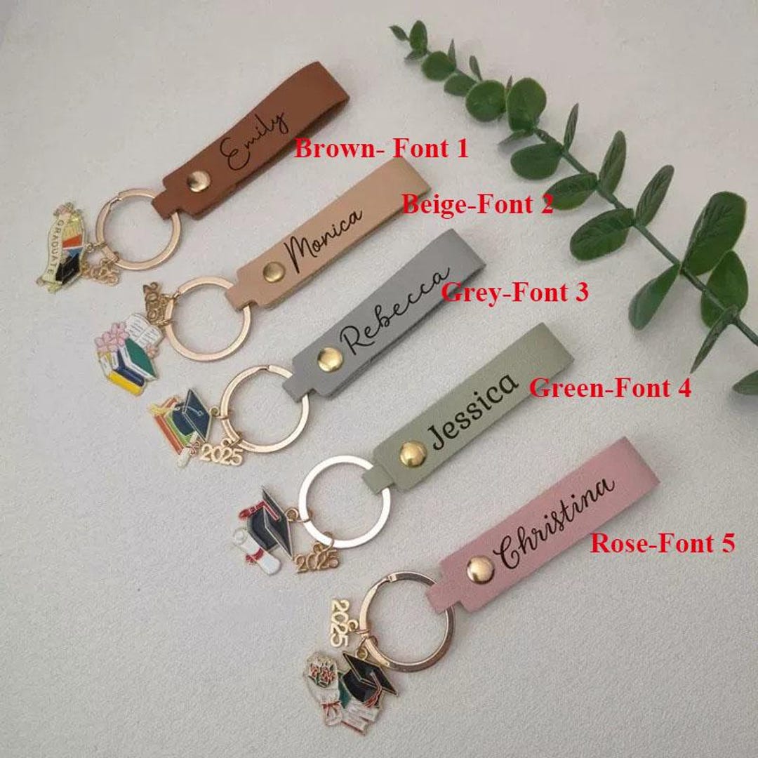 Graduation Keychain Personalized Name, Class of 2025 Gift, I Graduated ...