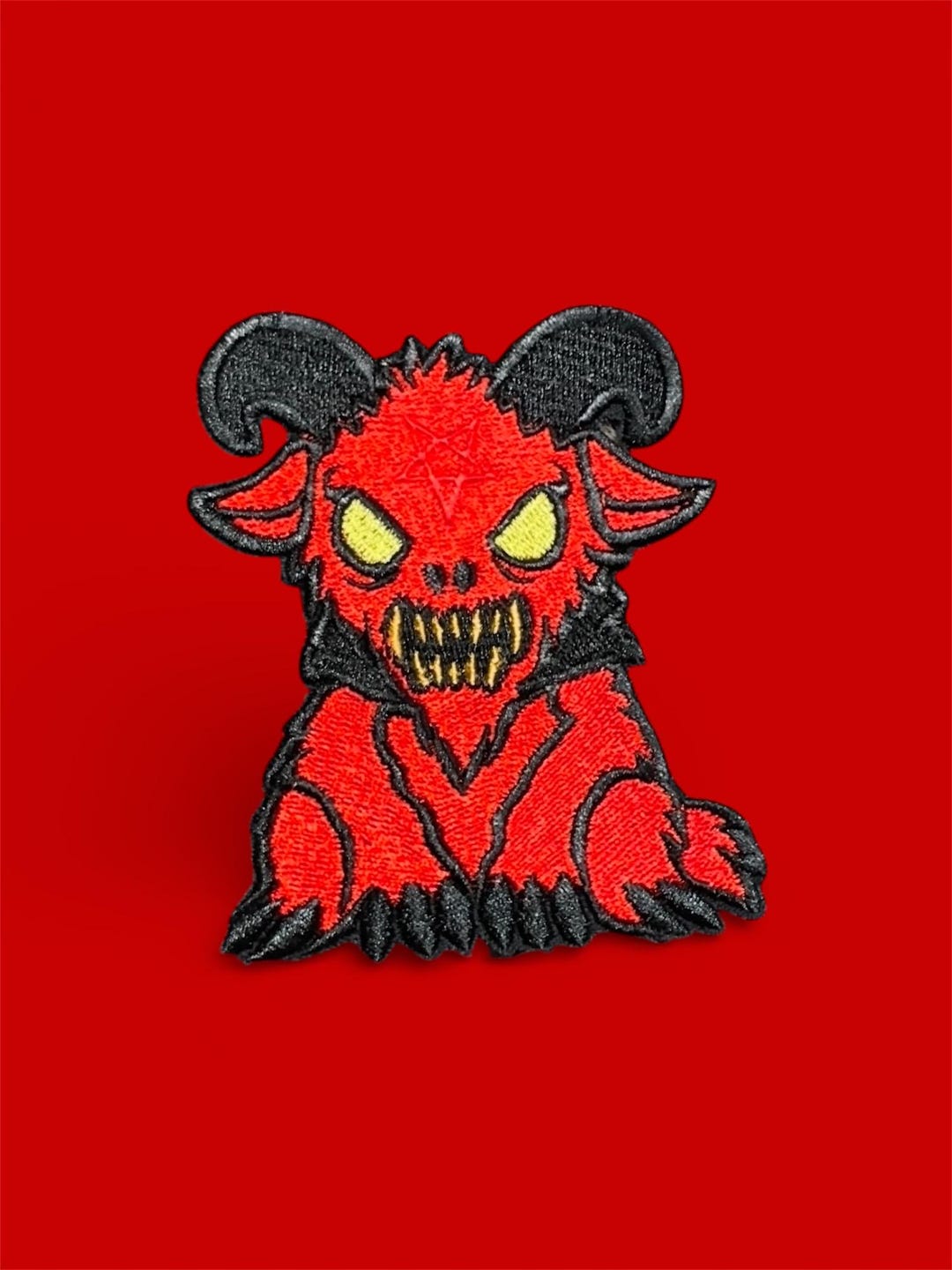 Oddity Patch Rome Demonic Goat Patch Embroidered Iron-on/hook and Loop Horror Oddities ...