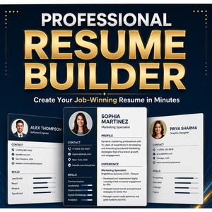 React Resume Builder, Modern Portfolio Template (Digital Download)