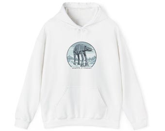 Sudadera con capucha AT-AT Walker "Winter Is Coming" / Sudadera de ciencia ficción Snow Battle