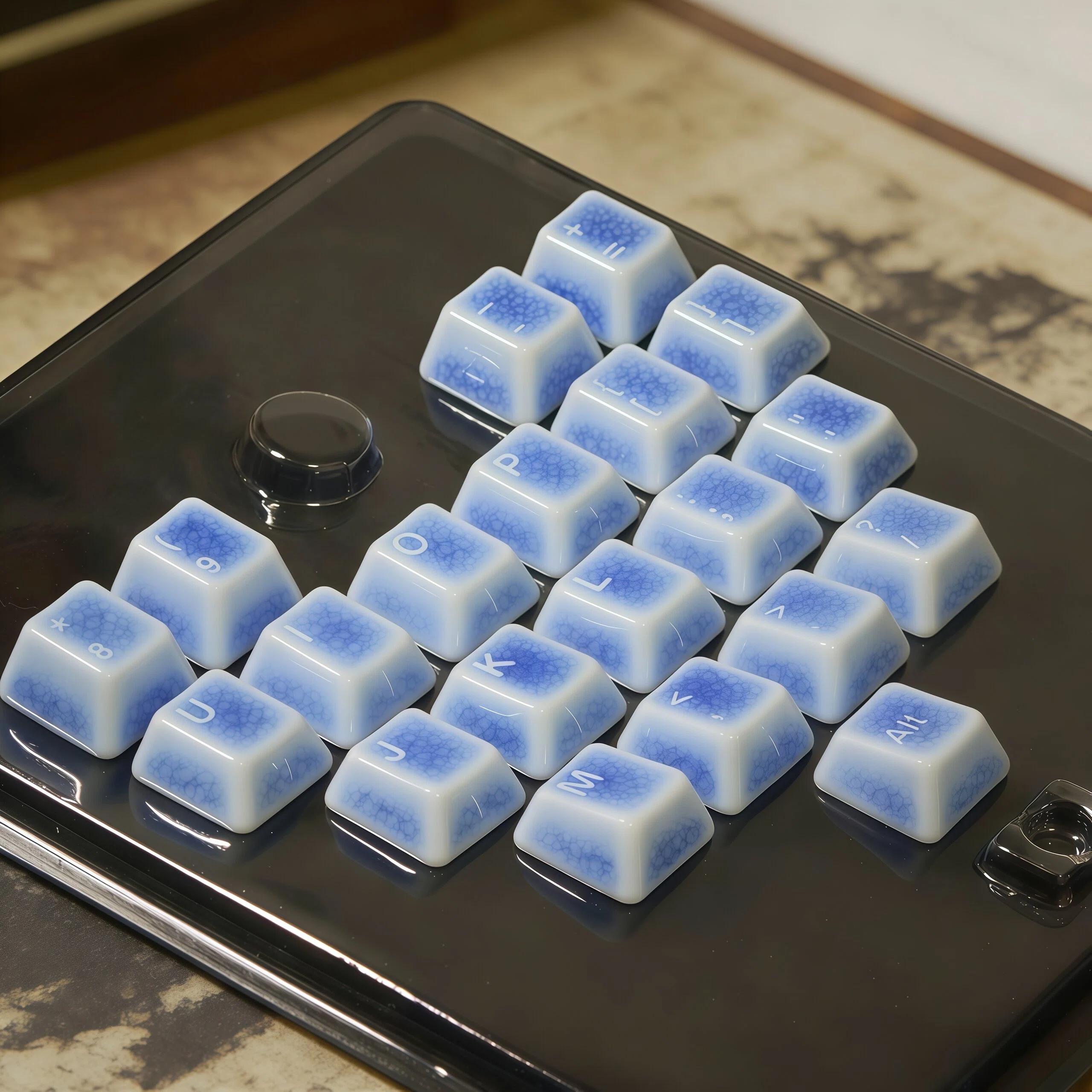 Minimalist Ceramic Keycaps, Custom Keycaps for Mechanical Keyboards ...