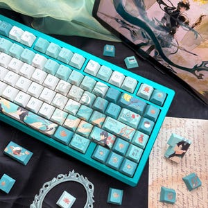 Honkai DanHeng 137 Tastenkappen, anpassbare Muster Spiel Tastenkappen | Mechanische Tastatur Tastenkappen | PBT Tastenkappen | Handgemachte Schlüsselkappe | Spiele Fan Geschenke
