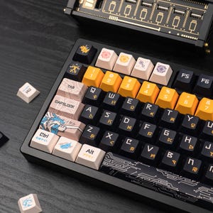 Anime Digi Evolution 129 Keycaps, Suitable for Mechanical Keyboards Cherry Keycaps | PBT Keycaps | Anime Keycaps | Custom keycaps | Gifts