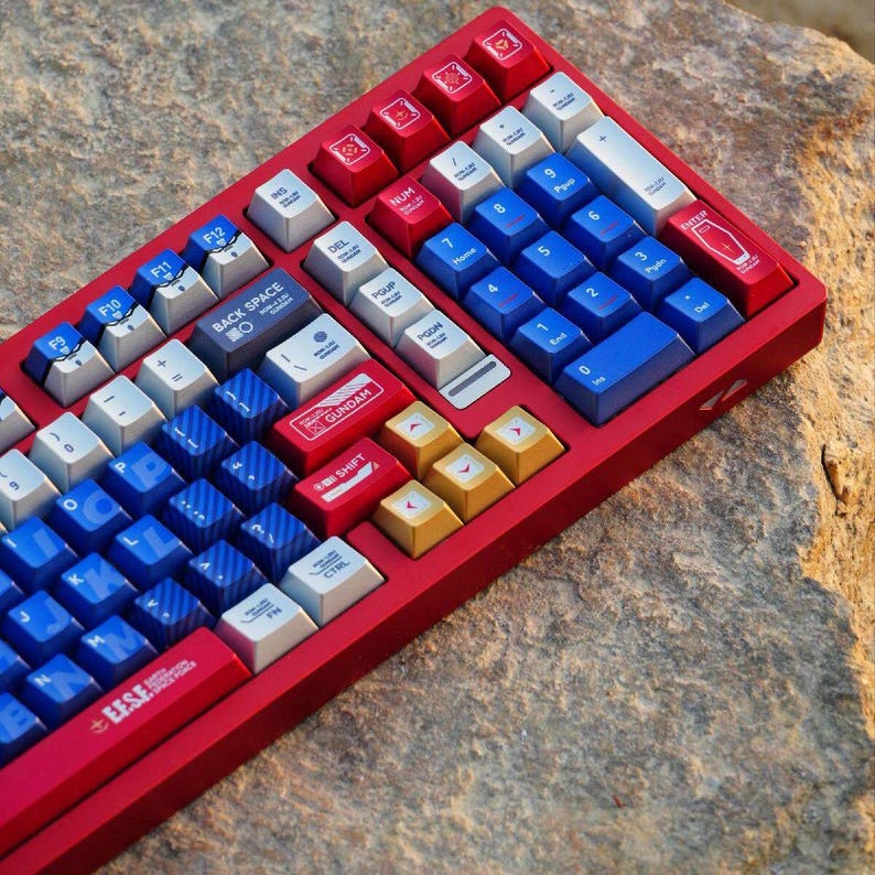 Mecha Robot Themed 119 Keycaps, Customizable Layout Mechanical Keyboard ...