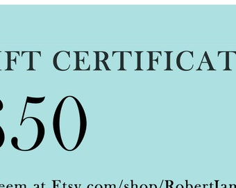 50 Dollar Gift Certificate