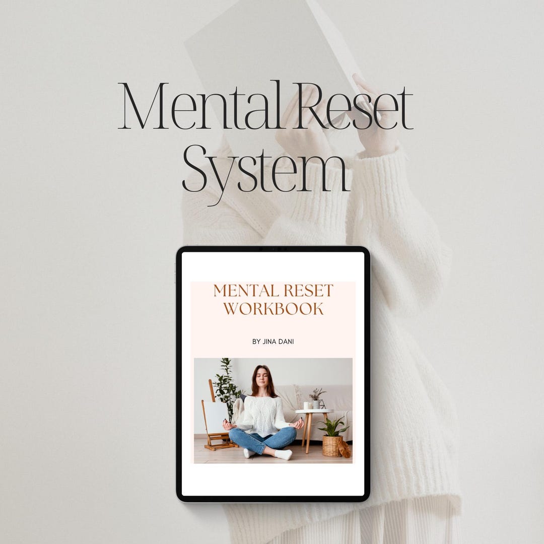 Mental Reset Workbook Printable | Anxiety Relief Journal | Self Care ...